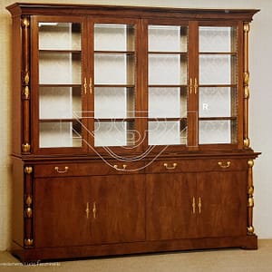 Libreria noce a 4 porte